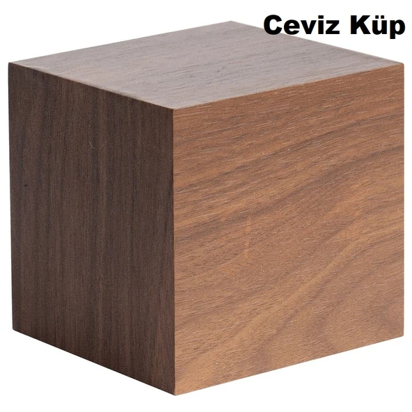 Ceviz Küp Hobi Ahşap Küp Dekoratif Küp Doğal Ahşap Küp Blokları