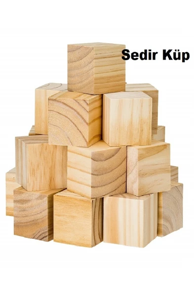 Sedir-Katran Küp Hobi Ahşap Küp Dekoratif Küp Doğal Ahşap Küp Blokları