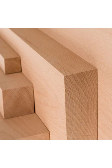 (100 cm) Kayın Çıta Tahta Taslak Ahşap Blok Silimiş Planyalı Kereste - 2