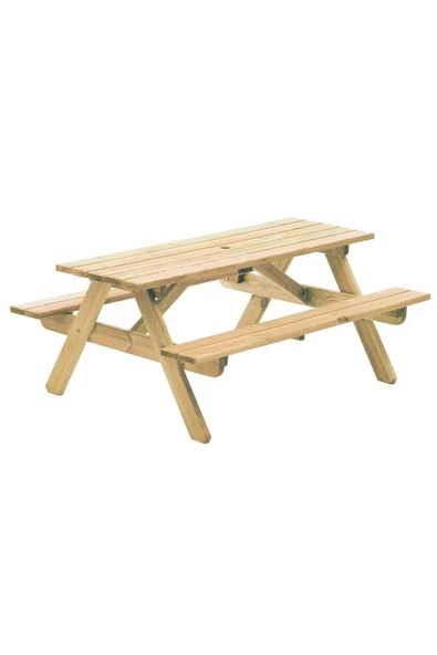 Bank Ahşap Yemek Masası Piknik Masası 70x200 cm - 2