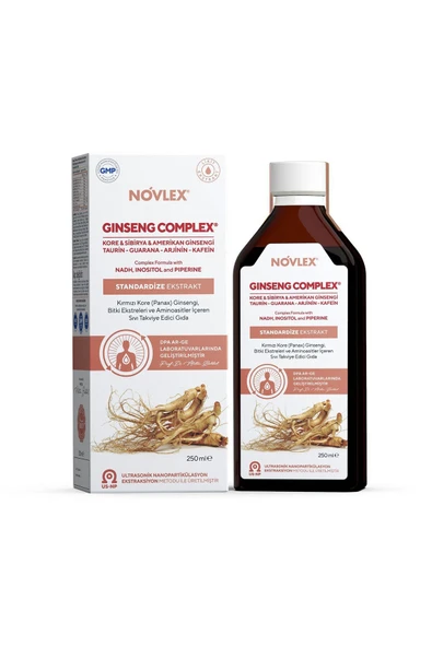 Ginseng Complex Kore (Panax)-Sibirya-Amerikan Ginsengi, NADH, Taurin, Arjinin, Guarana 250ml