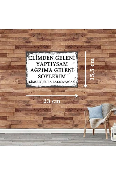 DURUSOY Ahşap Retro Mdf Poster , Komik Sözler , Duvar Yazıları , Manzara ,  Tarih , Edebiyat - Tbl0542 - Resim 2
