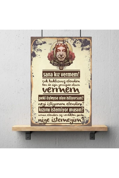 DURUSOY Ahşap Retro Mdf Poster , Komik Sözler , Duvar Yazıları , Manzara ,  Tarih , Edebiyat - Tbl0406 - 3