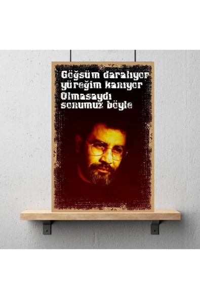 DURUSOY Ahşap Retro Mdf Poster , Komik Sözler , Duvar Yazıları , Manzara ,  Tarih , Edebiyat - Tbl0451 - 3