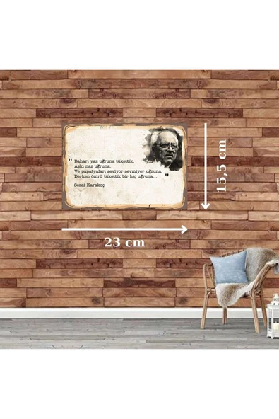 DURUSOY Ahşap Retro Mdf Poster , Komik Sözler , Duvar Yazıları , Manzara ,  Tarih , Edebiyat - Tbl0457 - Resim 2