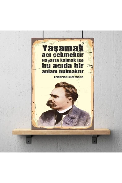 DURUSOY Ahşap Retro Mdf Poster , Komik Sözler , Duvar Yazıları , Manzara ,  Tarih , Edebiyat - Tbl0418 - 3
