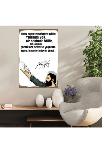 DURUSOY Ahşap Retro Mdf Poster , Komik Sözler , Duvar Yazıları , Manzara ,  Tarih , Edebiyat - Tbl0339 ürün görseli