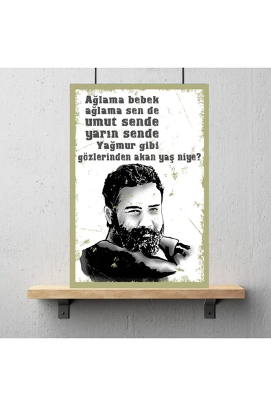 DURUSOY Ahşap Retro Mdf Poster , Komik Sözler , Duvar Yazıları , Manzara ,  Tarih , Edebiyat - Tbl0360 - 3