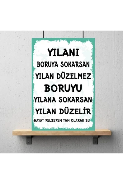 DURUSOY Ahşap Retro Mdf Poster , Komik Sözler , Duvar Yazıları , Manzara ,  Tarih , Edebiyat - Tbl0322 - 3