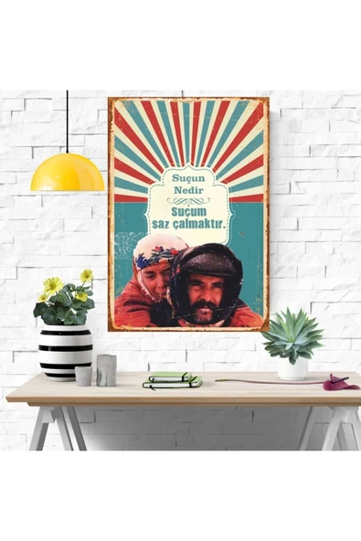 DURUSOY Ahşap Retro Mdf Poster , Komik Sözler , Duvar Yazıları , Manzara ,  Tarih , Edebiyat - Tbl0408 - 4