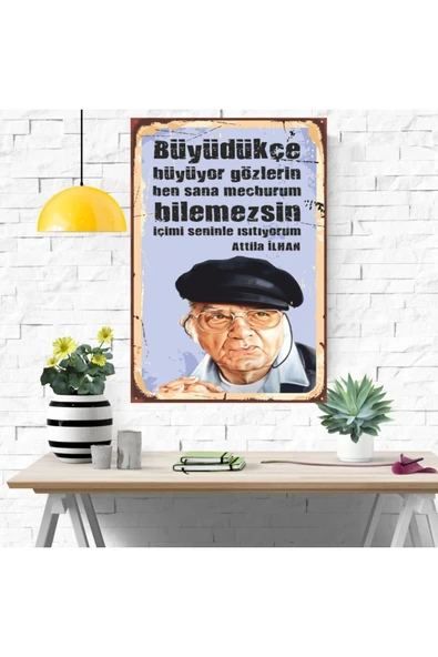DURUSOY Ahşap Retro Mdf Poster , Komik Sözler , Duvar Yazıları , Manzara ,  Tarih , Edebiyat - Tbl0427 - Resim 4