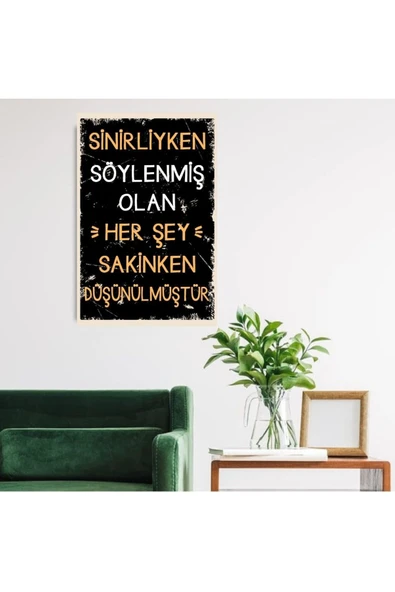 DURUSOY Ahşap Retro Mdf Poster , Komik Sözler , Duvar Yazıları , Manzara ,  Tarih , Edebiyat - Tbl0353 - 2