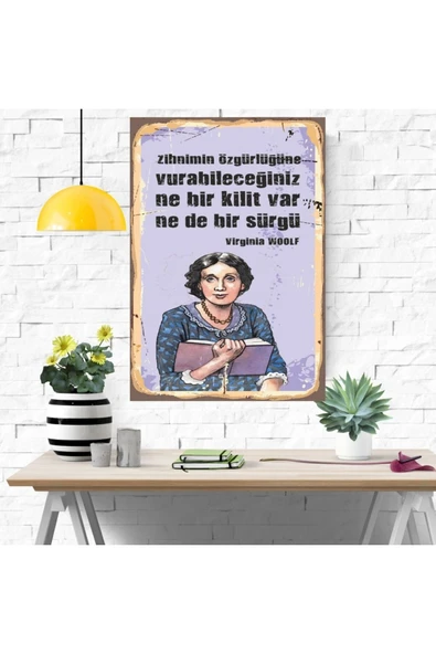DURUSOY Ahşap Retro Mdf Poster , Komik Sözler , Duvar Yazıları , Manzara ,  Tarih , Edebiyat - Tbl0407 - 4