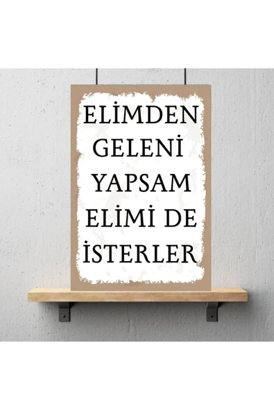 DURUSOY Ahşap Retro Mdf Poster , Komik Sözler , Duvar Yazıları , Manzara ,  Tarih , Edebiyat - Tbl0295 - Resim 3