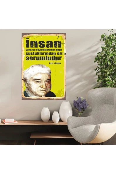 DURUSOY Ahşap Retro Mdf Poster , Komik Sözler , Duvar Yazıları , Manzara ,  Tarih , Edebiyat - Tbl0428 ürün görseli