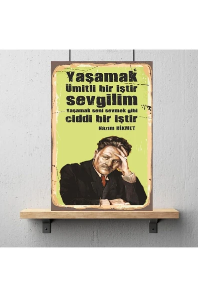 DURUSOY Ahşap Retro Mdf Poster , Komik Sözler , Duvar Yazıları , Manzara ,  Tarih , Edebiyat - Tbl0417 - Resim 3