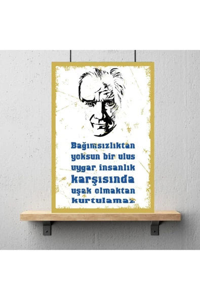 DURUSOY Ahşap Retro Mdf Poster , Komik Sözler , Duvar Yazıları , Manzara ,  Tarih , Edebiyat - Tbl0358 - 3
