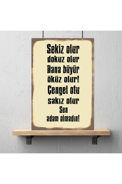 DURUSOY Ahşap Retro Mdf Poster , Komik Sözler , Duvar Yazıları , Manzara ,  Tarih , Edebiyat - Tbl0342 - Resim 3