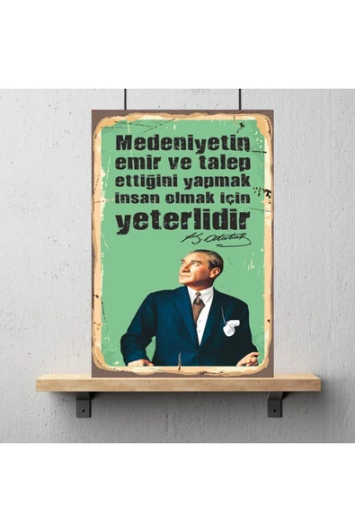 DURUSOY Ahşap Retro Mdf Poster , Komik Sözler , Duvar Yazıları , Manzara ,  Tarih , Edebiyat - Tbl0425 - Resim 3