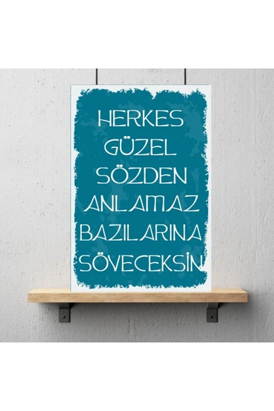 DURUSOY Ahşap Retro Mdf Poster , Komik Sözler , Duvar Yazıları , Manzara ,  Tarih , Edebiyat - Tbl0289 - Resim 3