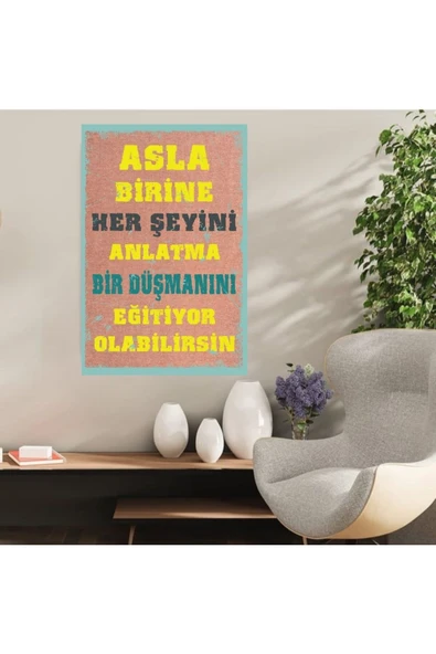 DURUSOY Ahşap Retro Mdf Poster , Komik Sözler , Duvar Yazıları , Manzara ,  Tarih , Edebiyat - Tbl0374