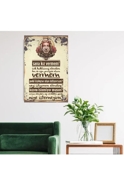 DURUSOY Ahşap Retro Mdf Poster , Komik Sözler , Duvar Yazıları , Manzara ,  Tarih , Edebiyat - Tbl0406 - 2
