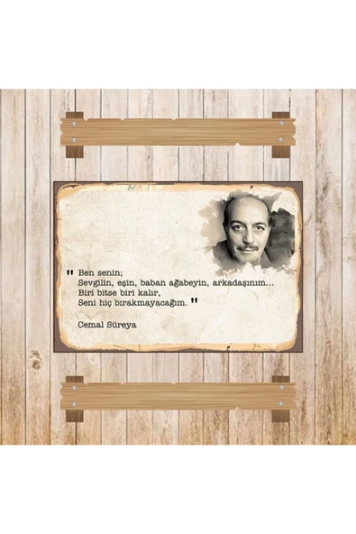 DURUSOY Ahşap Retro Mdf Poster , Komik Sözler , Duvar Yazıları , Manzara ,  Tarih , Edebiyat - Tbl0552 - 3