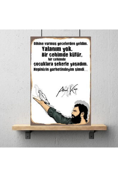 DURUSOY Ahşap Retro Mdf Poster , Komik Sözler , Duvar Yazıları , Manzara ,  Tarih , Edebiyat - Tbl0339 - Resim 3