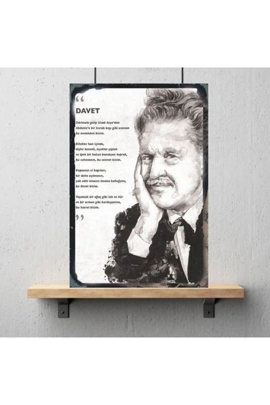 DURUSOY Ahşap Retro Mdf Poster , Komik Sözler , Duvar Yazıları , Manzara ,  Tarih , Edebiyat - Tbl0141 - Resim 3