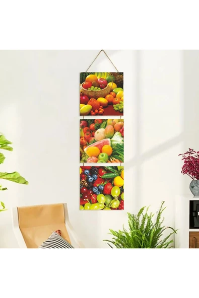 DURUSOY Ahşap Katlanabilir 3Lü Tablo - Tbl0103 - Resim 2