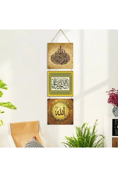 DURUSOY Ahşap Katlanabilir 3Lü Tablo - Tbl0089 - Resim 2