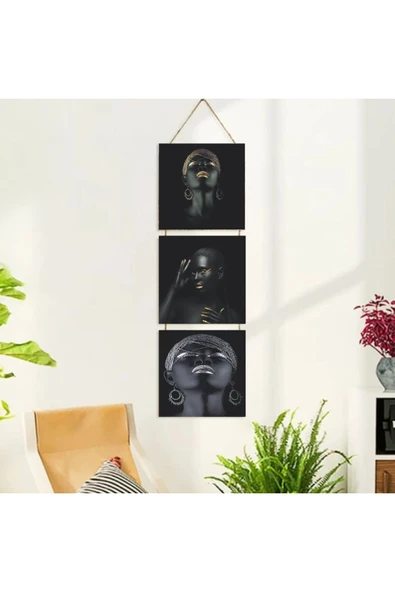 DURUSOY Ahşap Katlanabilir 3Lü Tablo - Tbl0126 - Resim 2