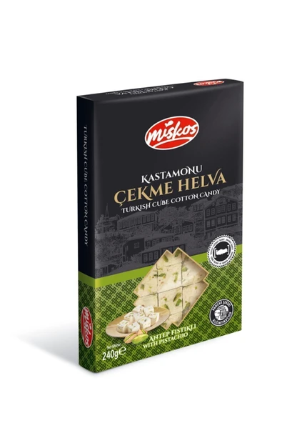 MİSKOS HELVA Antep Fıstıklı Çekme Helva 240gr 1 Adet