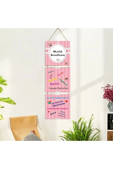 DURUSOY Ahşap Katlanabilir 3Lü Tablo - Tbl0124 - Resim 2