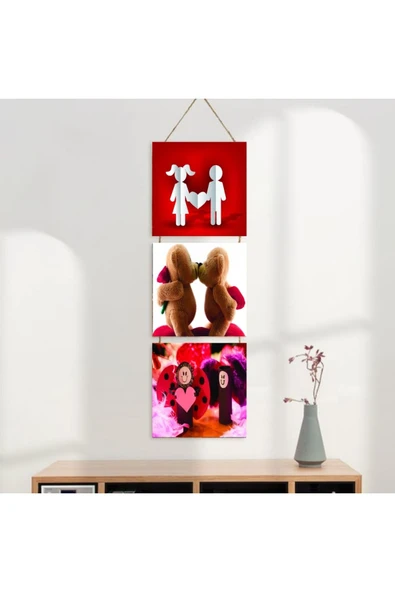 DURUSOY Ahşap Katlanabilir 3Lü Tablo - Tbl0053 - Resim 3