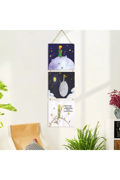 DURUSOY Ahşap Katlanabilir 3Lü Tablo - Tbl0113 - Resim 2