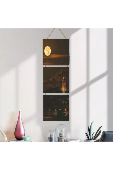 DURUSOY Ahşap Katlanabilir 3Lü Tablo - Tbl0101 - Resim 4