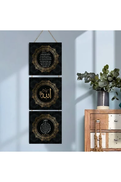 DURUSOY Ahşap Katlanabilir 3Lü Tablo - Tbl0014 - Resim 3