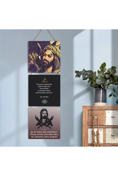 DURUSOY Ahşap Katlanabilir 3Lü Tablo - Tbl0065 ürün görseli