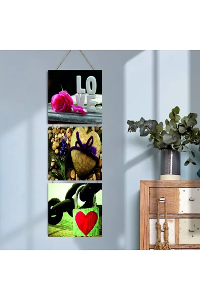 DURUSOY Ahşap Katlanabilir 3Lü Tablo - Tbl0032 ürün görseli