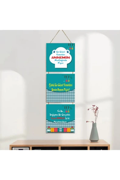 DURUSOY Ahşap Katlanabilir 3Lü Tablo - Tbl0122 - Resim 3