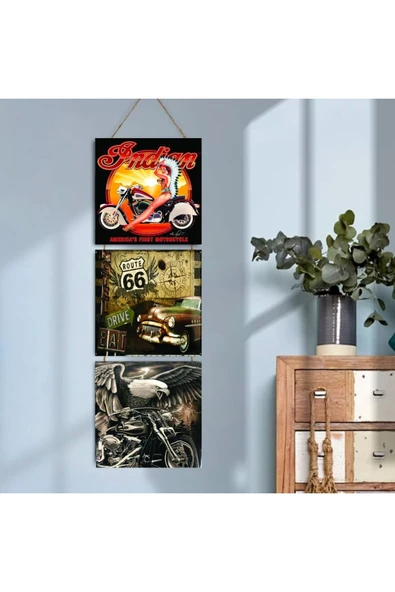 DURUSOY Ahşap Katlanabilir 3Lü Tablo - Tbl0031 ürün görseli