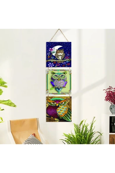 DURUSOY Ahşap Katlanabilir 3Lü Tablo - Tbl0006 - Resim 2