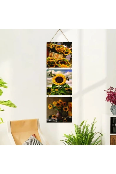 DURUSOY Ahşap Katlanabilir 3Lü Tablo - Tbl0047 - Resim 2