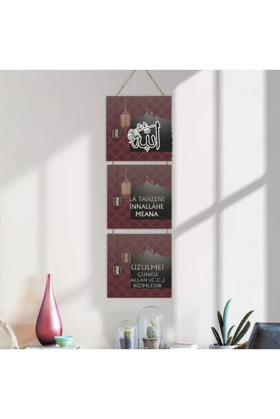 DURUSOY Ahşap Katlanabilir 3Lü Tablo - Tbl0119 - Resim 4