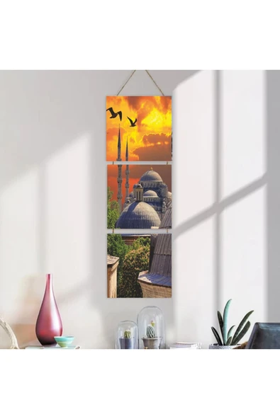 DURUSOY Ahşap Katlanabilir 3Lü Tablo - Tbl0094 - Resim 4