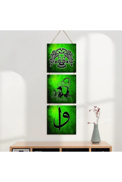 DURUSOY Ahşap Katlanabilir 3Lü Tablo - Tbl0042 - Resim 3