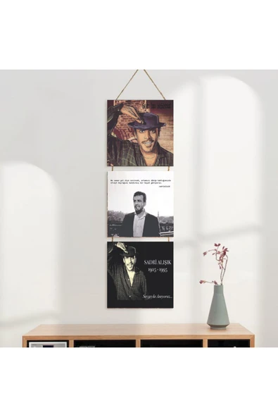 DURUSOY Ahşap Katlanabilir 3Lü Tablo - Tbl0062 - Resim 3