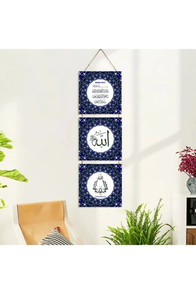 DURUSOY Ahşap Katlanabilir 3Lü Tablo - Tbl0052 - 2