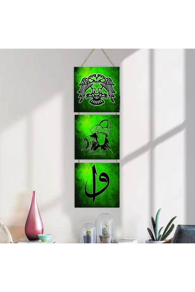 DURUSOY Ahşap Katlanabilir 3Lü Tablo - Tbl0042 - Resim 4